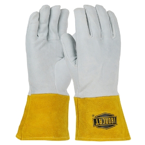 Ironcat Premium Top Grain Deerskin Leather TIG Gloves, 6130, Beige/Brown