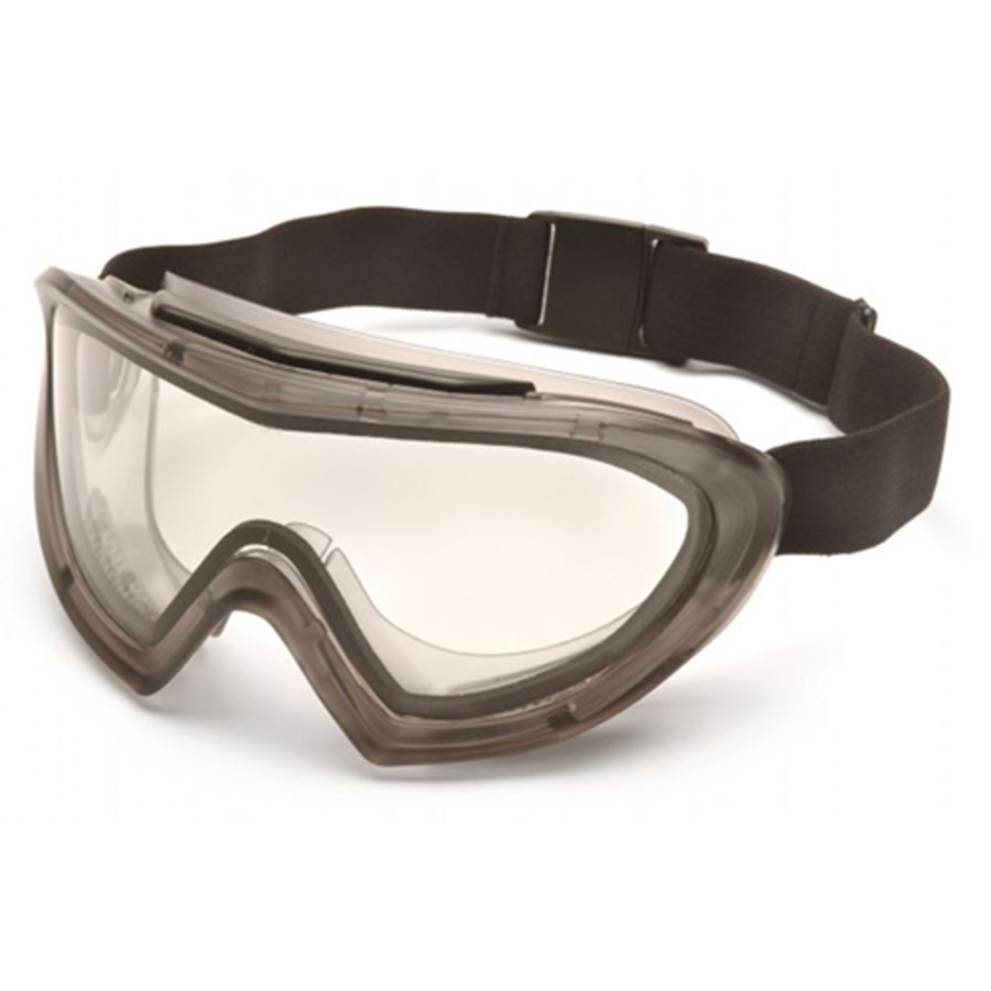 Capstone Safety Goggles, G504DT, Clear H2X Dual Lens, Gray Frame, Anti-Fog Coating