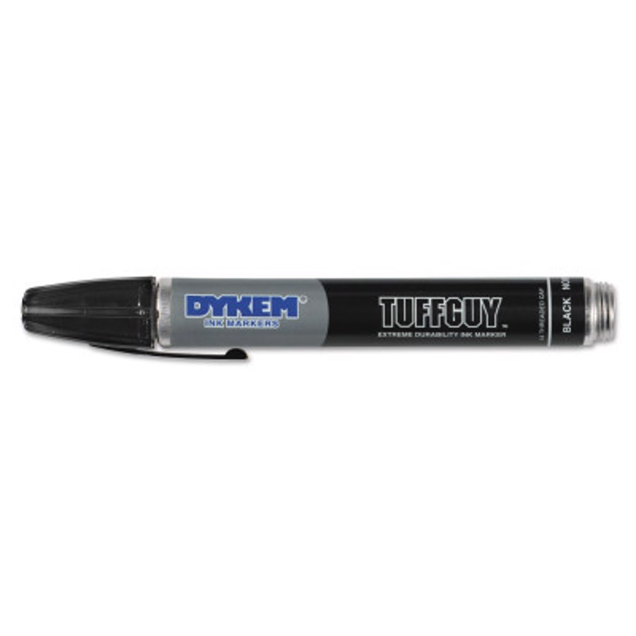 TUFF GUY Heavy Duty Valve Action Permanent Marker, 44203, Medium Tip, Black