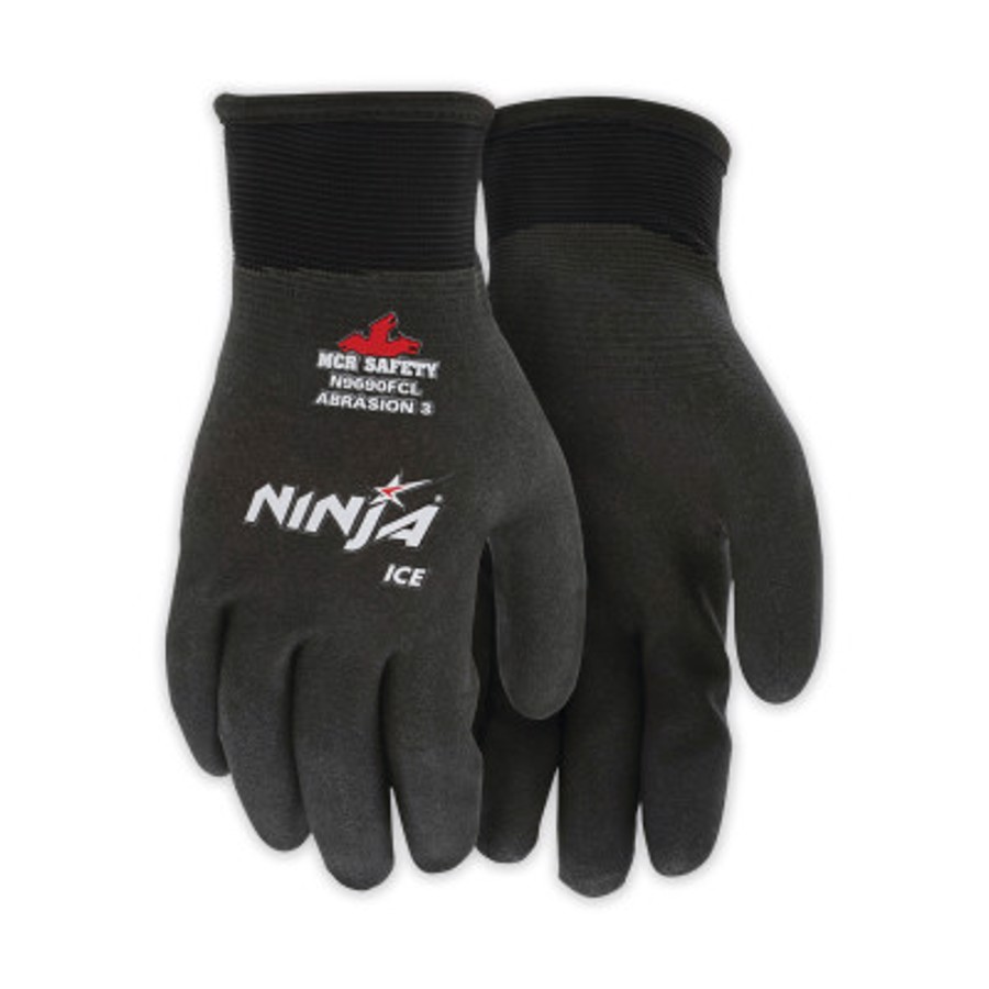 Ninja Ice Nylon & Acrylic Gloves w/Full HPT Coating, N9690FC, Cut A3, Black