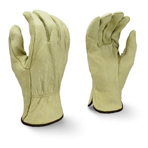 Standard Pigskin Leather Driver's Gloves w/Fleece Lining, RWG4825, Gray