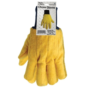 2-Ply Quilted Cotton Chore Gloves, C16Y-TL, Yellow, One Size