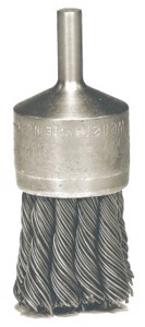 Hollow End Knot Wire Brush, Stainless Steel Fill