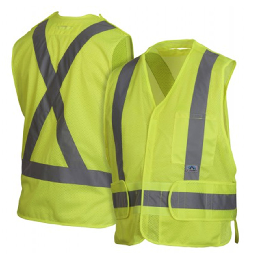 Class 2 Self-Extinguishing Polyester Mesh Safety Vest, RCA25SE