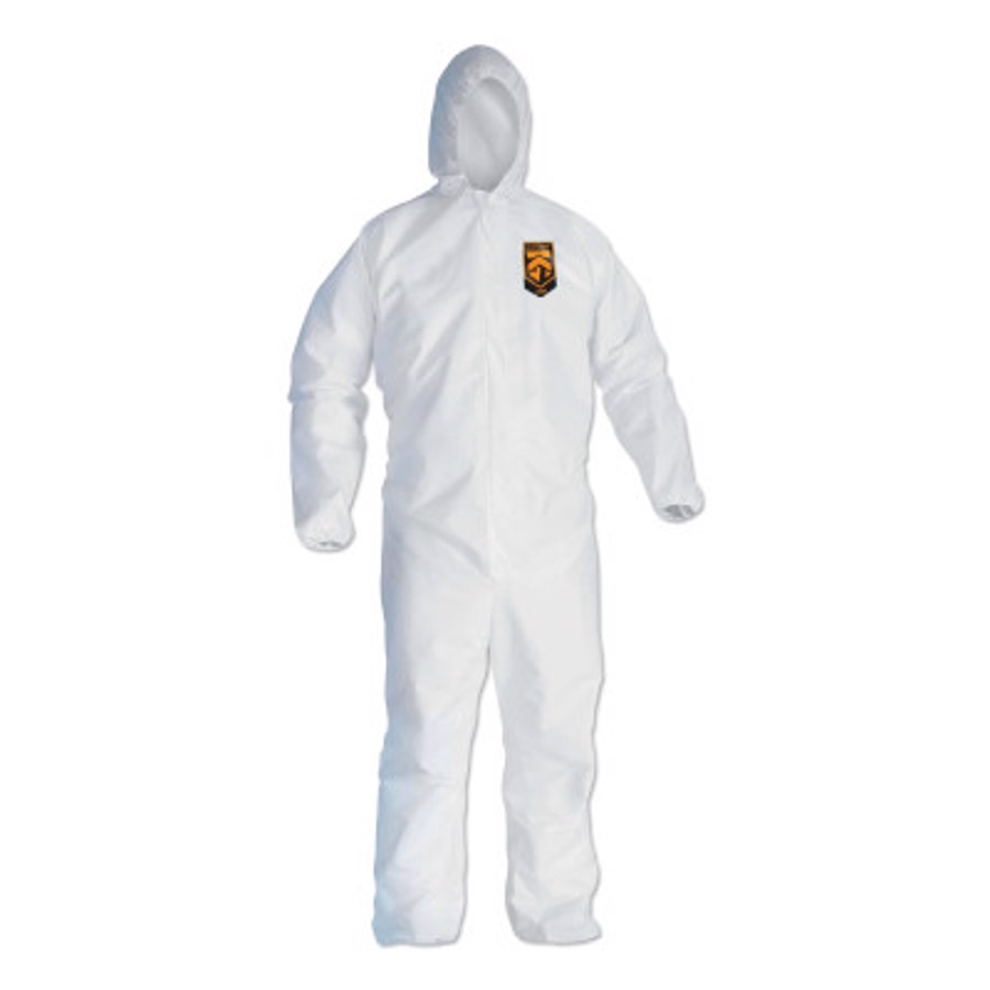 KleenGuard A30 Coveralls w/Hood & Elastic Ankles/Wrists, White