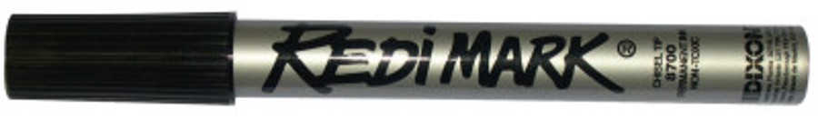 Redimark Permanent Marker, 87170, Chisel Tip, Black