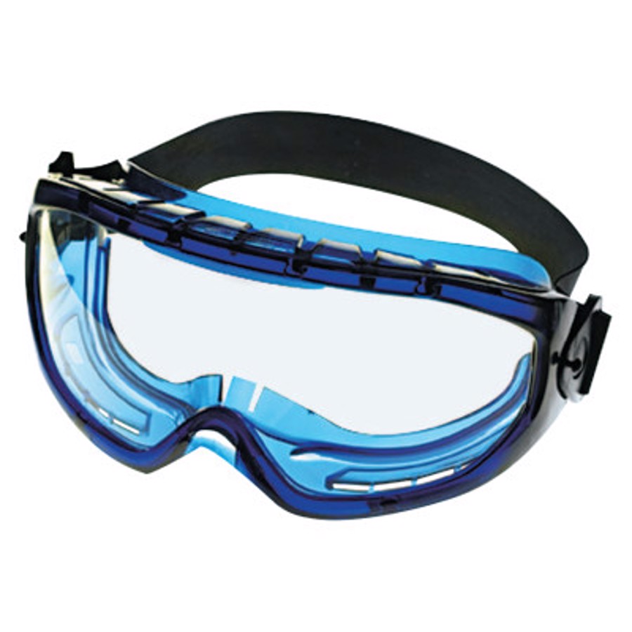 V80 MONOGOGGLE XTR Safety Goggles, 18624, Clear Lens, Blue Frame, Anti-Fog Coating