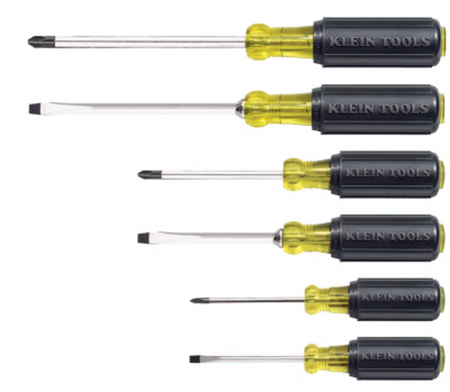 6-Piece Screwdriver Set, Phillips, Slotted