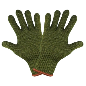 Medium Weight Rag Wool & Nylon Gloves, S77RW, Army Green