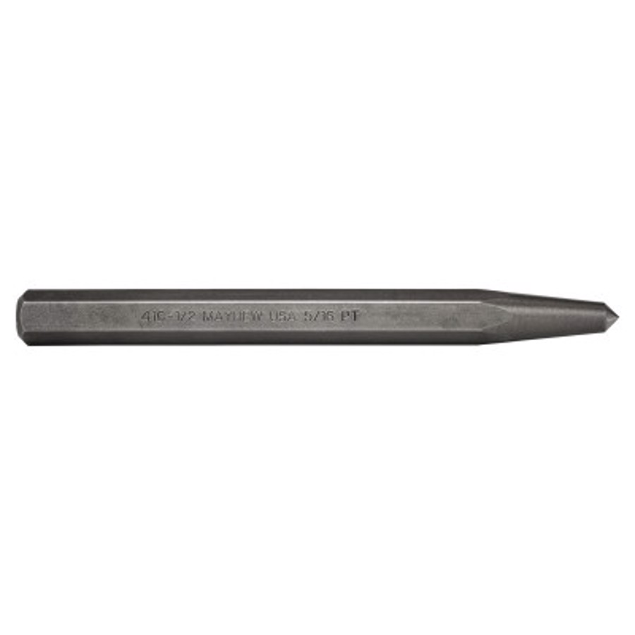 Center Punch, 6 in, 5/16 in tip, Alloy Steel