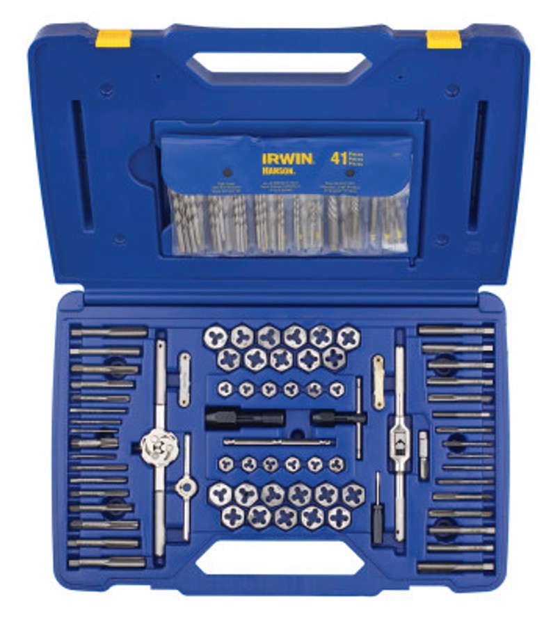 117 Piece Machine Screw/Fractional/Metric Tap & Hex Die and Drill Bit Deluxe Set