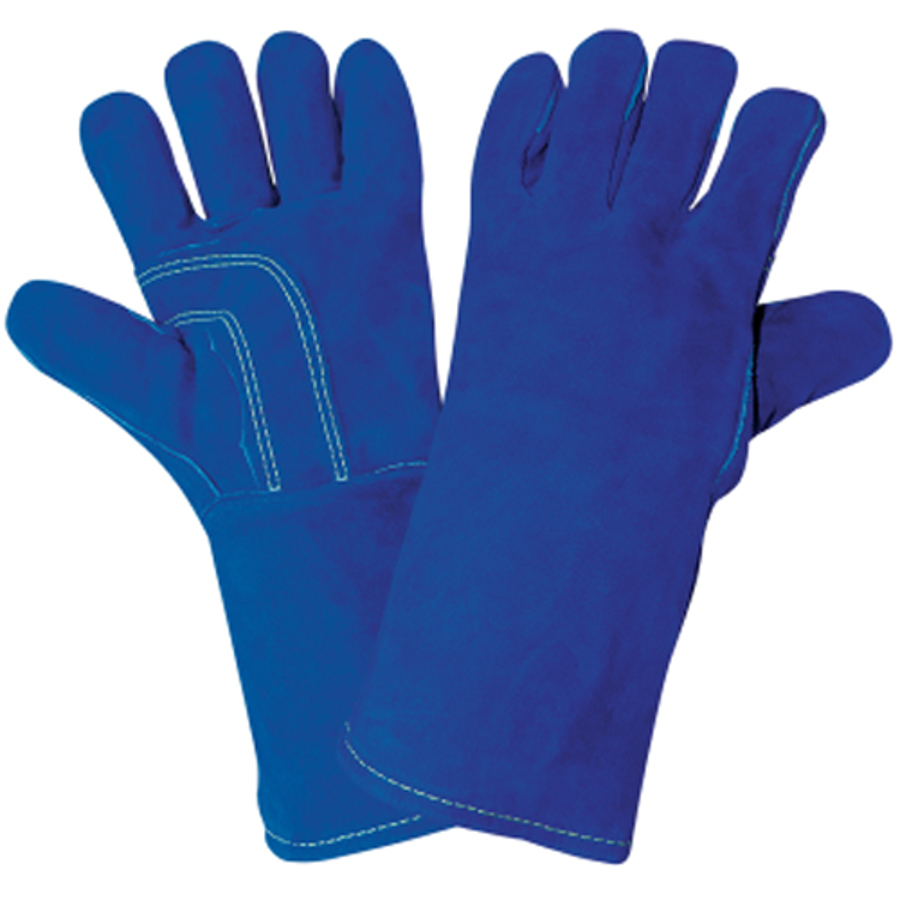 Select Premium Split Cowhide Leather Welding Gloves, 1200KB-LH, Left Hand Only, Blue, Large