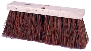 Street Brooms, 16 in Hardwood Block, 6 1/4 in Trim L, Palmyra/Bass