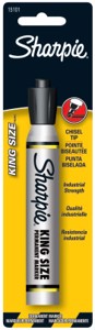 King Size Permanent Marker, 15101PP, Large Chisel Tip, Black