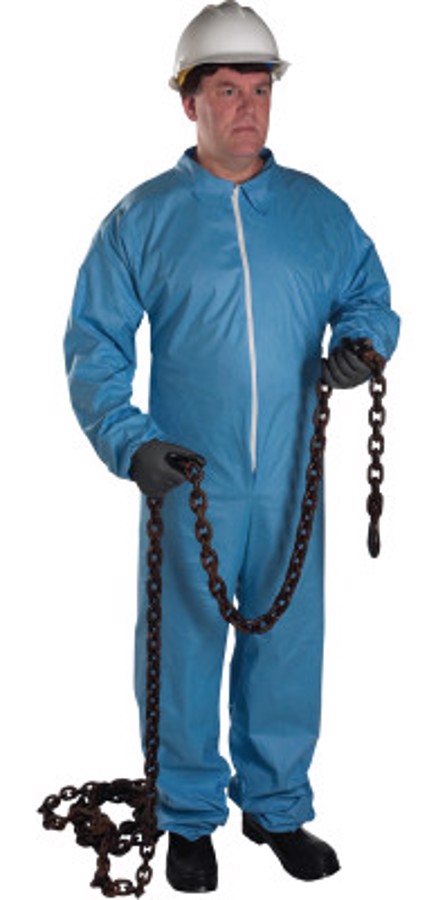 Posi-Wear FR Basic Coveralls w/Hood & Elastic Ankles/Wrists, 3106, Blue