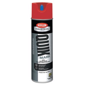 Quik-Mark APWA Inverted Marking Paint, Solvent-Based, Red, 17oz