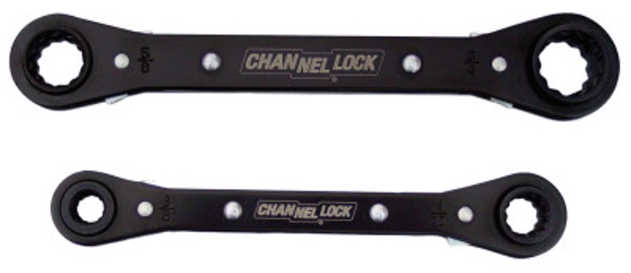 2 pc 4-in-1 Ratcheting Box Wrench Set, Inch