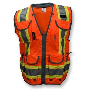 Class 2 Heavy Duty Woven Two-Tone Engineer Vest, SV55-2