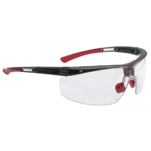 Adaptex Safety Glasses, T5900LTK, Clear Lens, Anti-Fog Coating, Black Frame