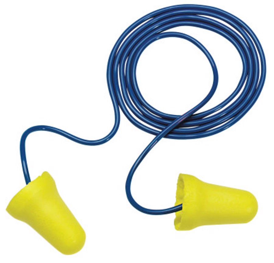 E-A-R E-Z-Fit Disposable Earplugs, 312-1222, Blue/Yellow, Corded, 28 dB