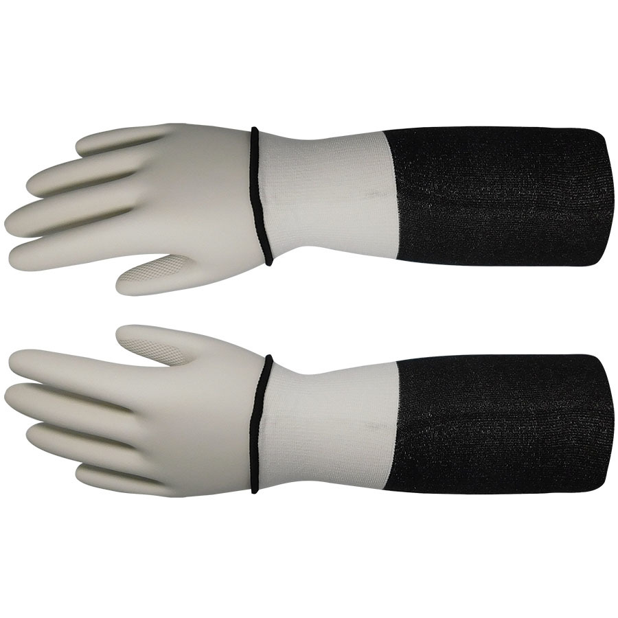 Basetek HDPE Cut Resistant Sleeve, 02-060, Black/White, 18"