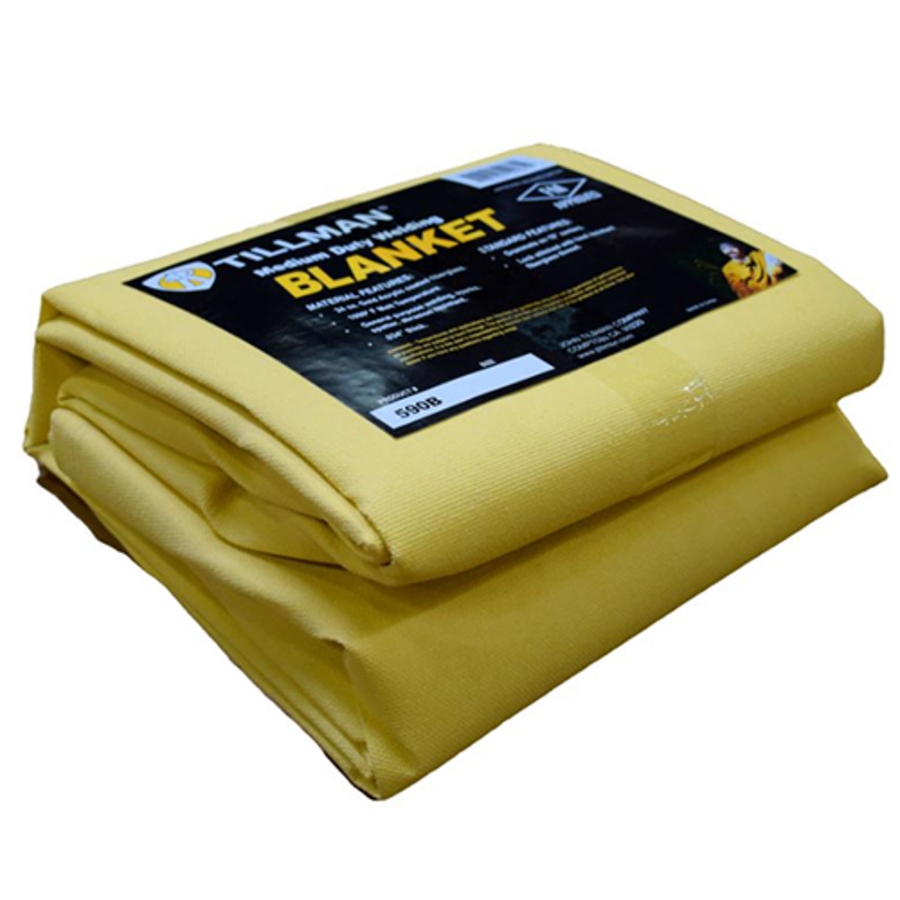 ArcDefender Acrylic Coated Fiberglass Welding Blanket, 590-B68, Gold, 6' x 8'
