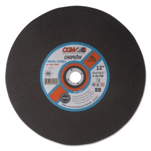 Premium Chop Saw Cutting Wheel, 35576, Type 1, 14" Diameter, 3/32" Thickness, 1" Arbor