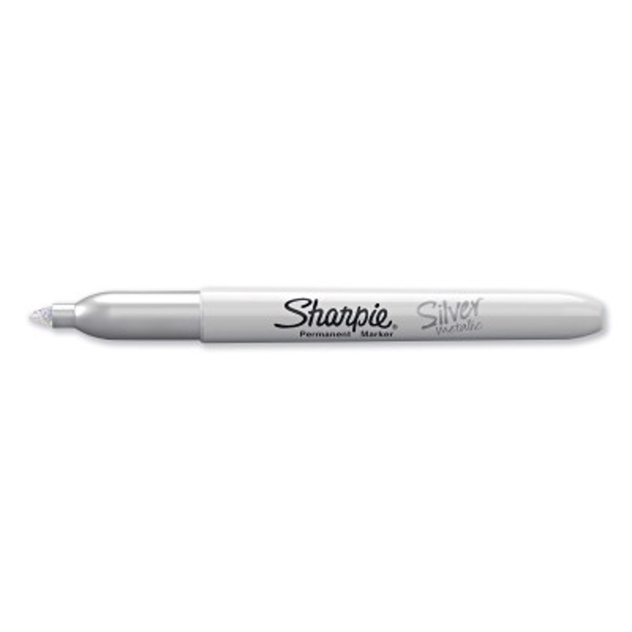 Metallic Permanent Marker, 39100, Fine Tip, Silver