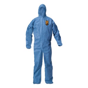 KleenGuard A20 Coveralls w/Hood, Elastic Ankles & Wrists, Blue