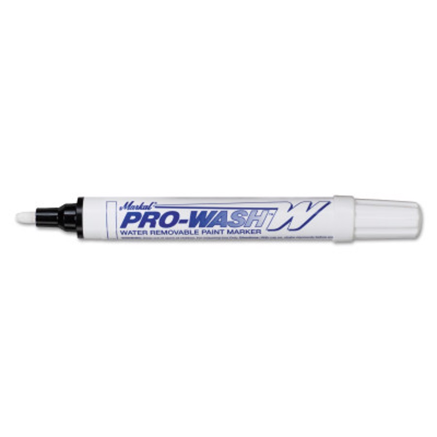 Paint-Riter+ Water Removable Liquid Paint Marker, 97030, Medium Tip, White