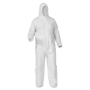 KleenGuard A35 Disposable Coveralls w/Hood & Elastic Ankles/Wrists, White