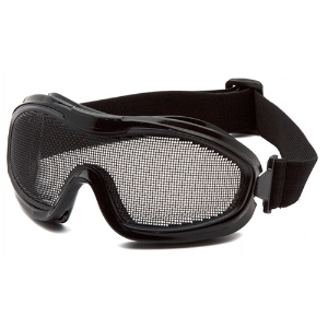 Low Profile Wire Mesh Goggle, G9WMG, Black Wire Mesh Lens, Black Frame, Electrodeposited Coating