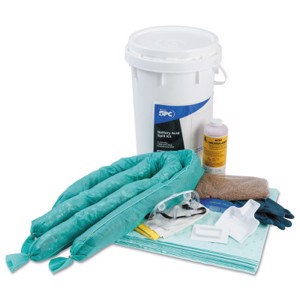 Battery Acid Specialty Spill Kit, 6.5 gal Drum, 4.5 gal Absorption