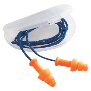 SmartFit Reusable Earplugs, SMF-30W-P, Blue/Orange, Corded, 25 dB