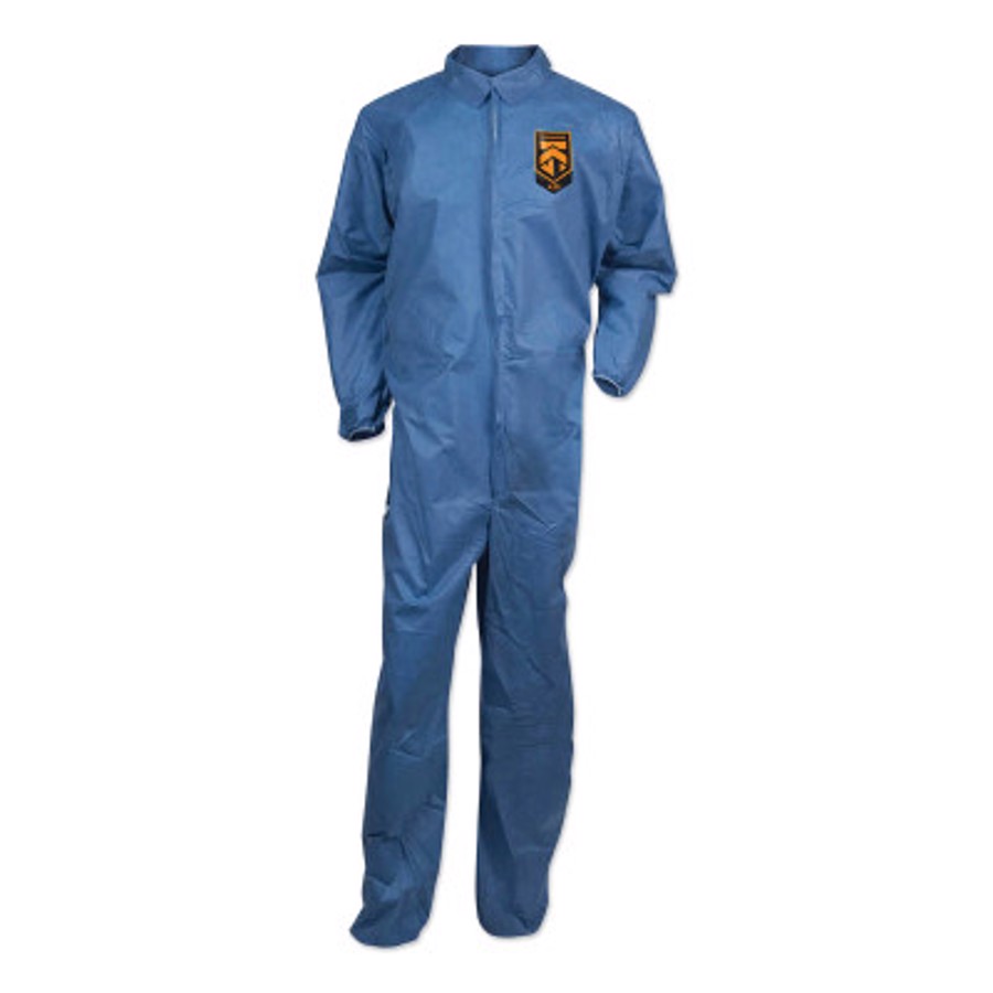 KleenGuard A20 Coveralls w/Elastic Ankles & Wrists, Denim Blue