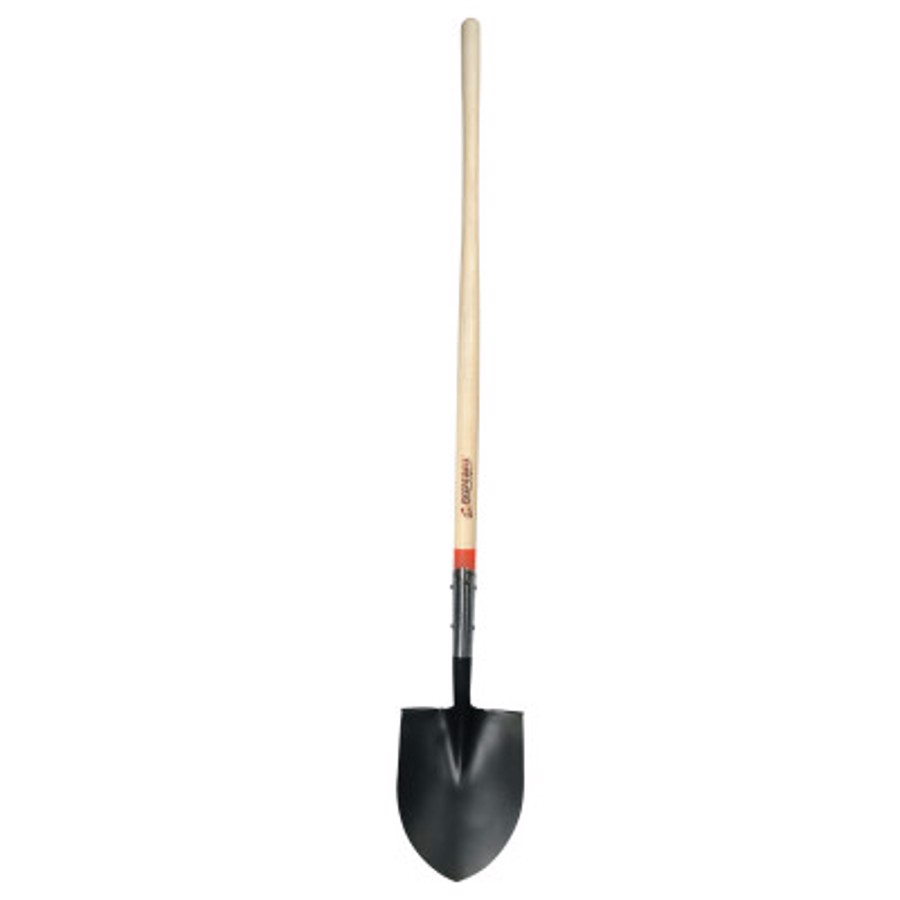 Round Point Shovel, 12 X 8.75 Blade, 48 in White Ash Straight Handle