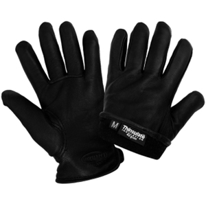 Premium Grade Grain Deerskin Insulated Drivers Gloves, 3200DTHB, Black