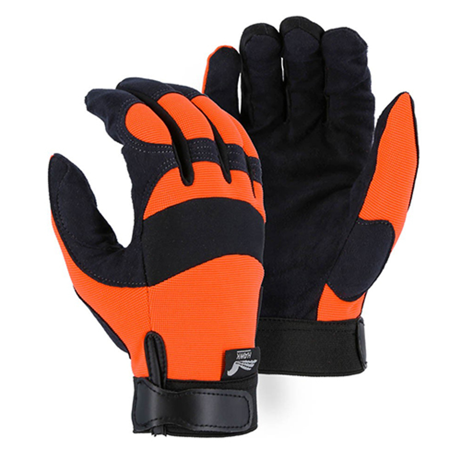 Armor Skin Knit Mechanics Glove, 2137HO, Hi-Vis Orange