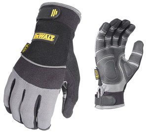 Heavy Utility PVC Padded Palm Glove, DPG210, Black/Gray