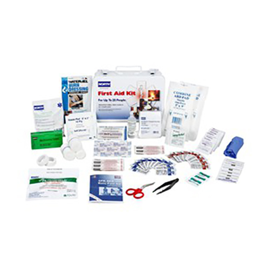 25 Person Bulk First Aid Kit, FAK25STL-CLSA, Steel