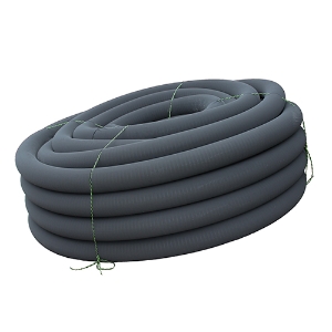 HDPE Perforated Single Wall Agriculture Drain Pipe w/Black Sock, Plain End, Soil Tight