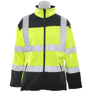 Class 2 Women's Fitted Soft Shell Jacket, W651, Hi-Vis Yellow