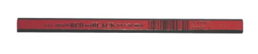 Carpenter Pencils, Medium, 7 in, Red Pencil w/Graphite Core