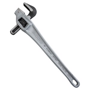 Offset Pipe Wrenches, Alloy Steel Jaw, 18 in