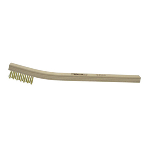 Small Toothbrush Style Scratch Brush, 44189, 7-1/2" Length, 3x7 Rows, Brass Bristles