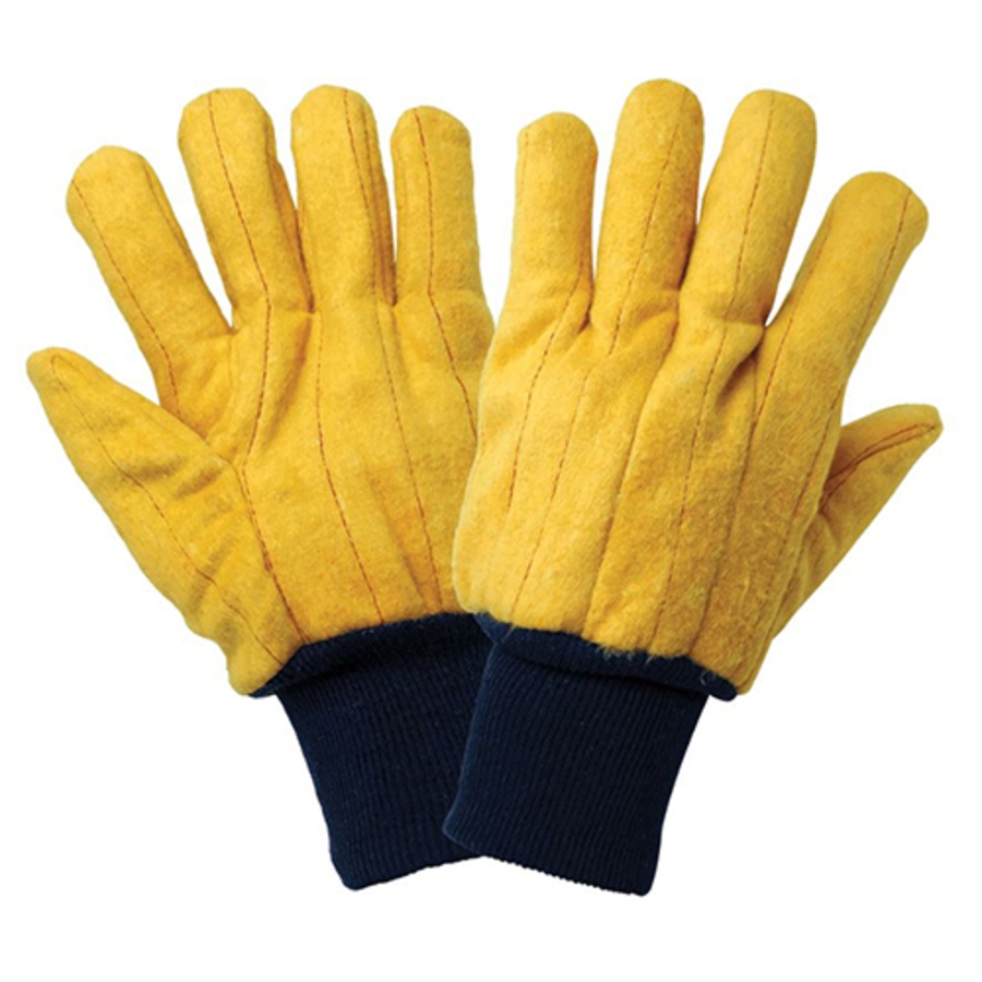 2-Ply Quilted Cotton Chore Gloves, C16Y, Yellow, One Size