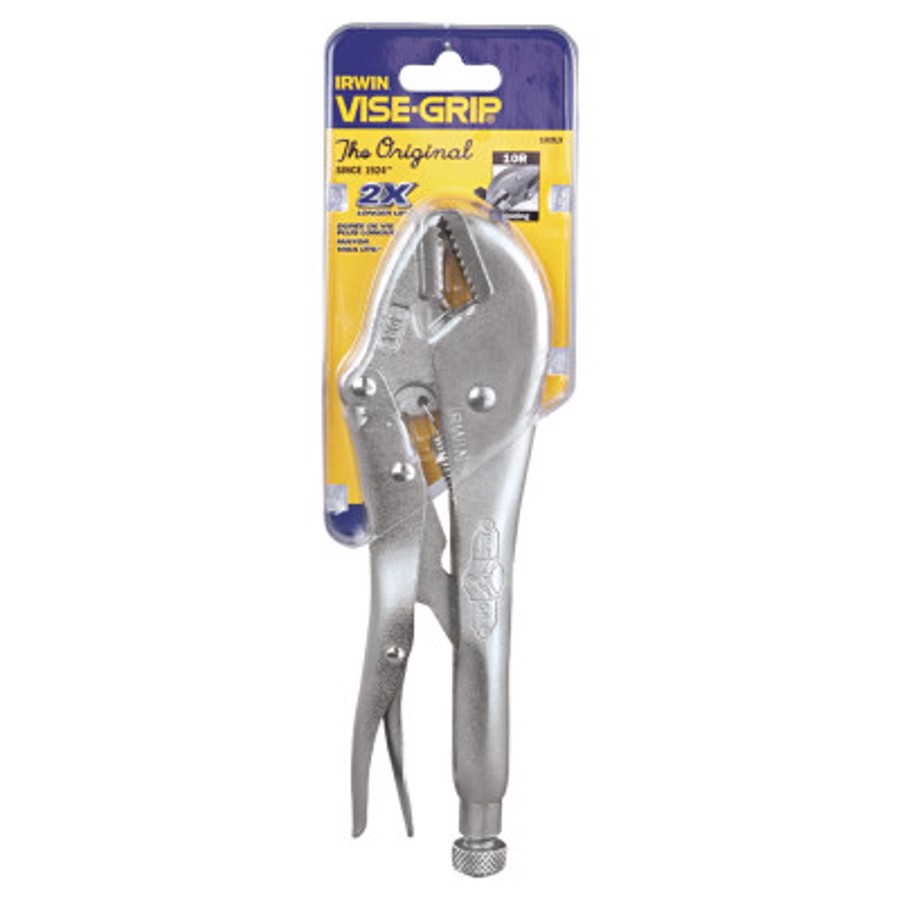 Straight Jaw Locking Pliers, Straight Jaw Opens to 1-5/8 in, 10 in Long