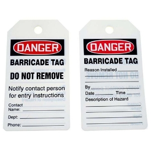 PVC "Danger" Safety Tag, White