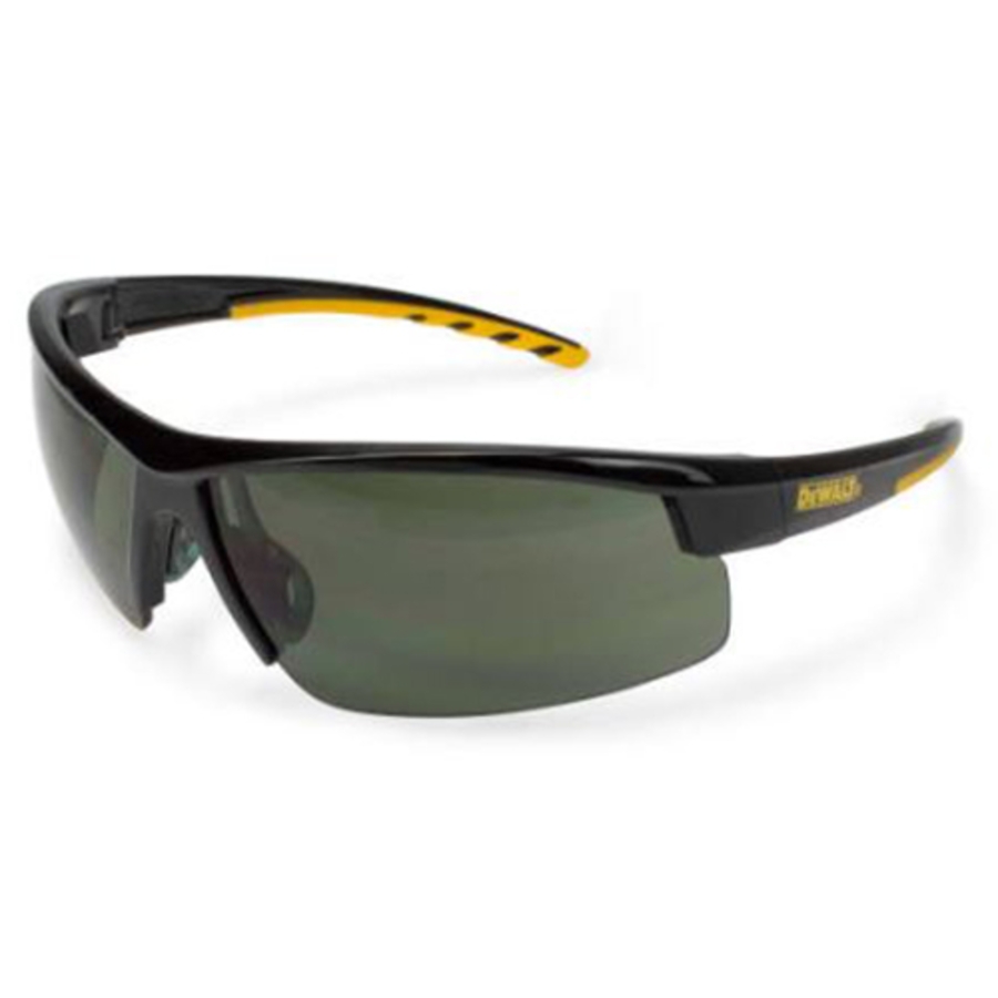 DeWalt HDP Safety Glasses, DPG-99-2PC, Polarized Smoke Lens, Hard Coat, Black/Yellow Frame