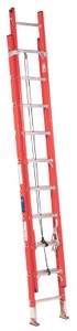 FE3200 Series Fiberglass Channel Extension Ladders, 24 ft, Class IA, 300 lb